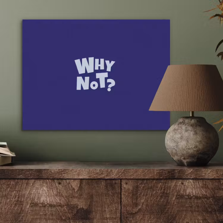 Blauw - Why not - Minimalistisch PET vilt klein -sfeer2