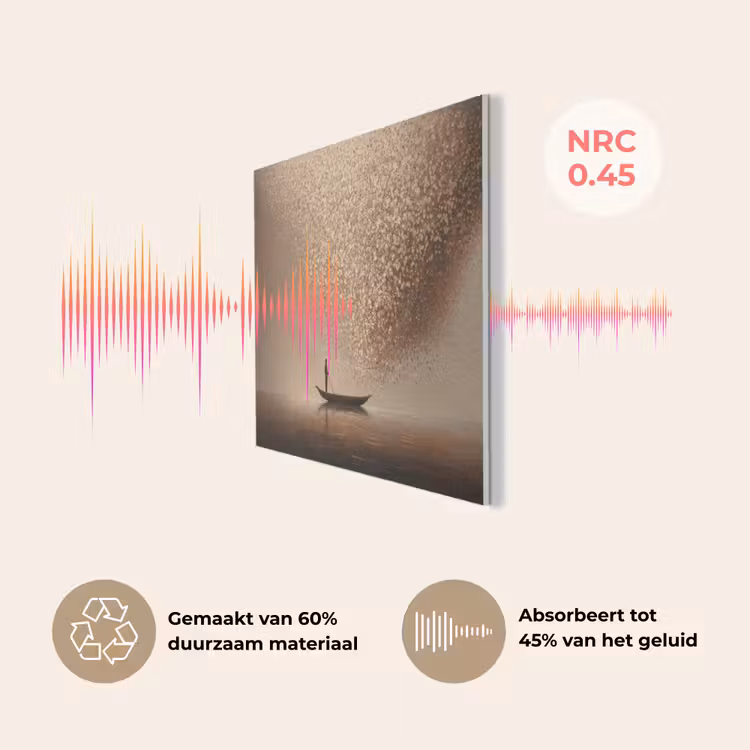 Bootje - Blaadjes - Goud - Water PET vilt klein -USP_NL