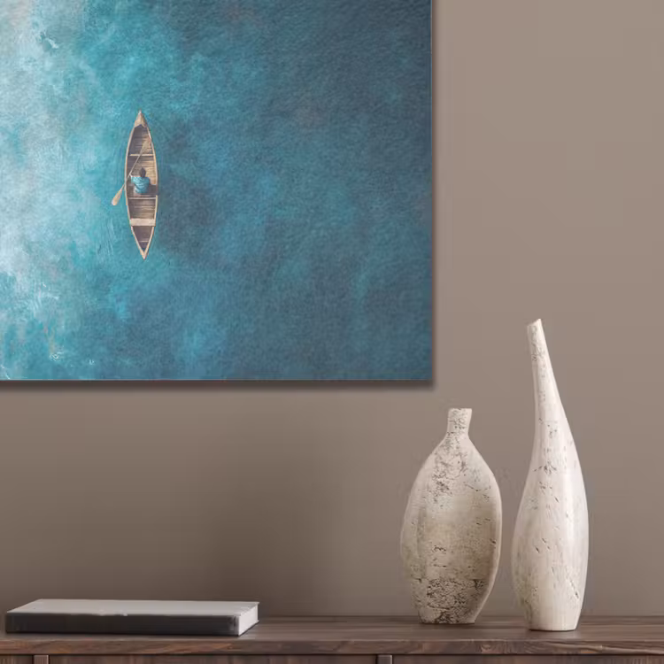 Bootje - Water - Blauw PET vilt klein -sfeer6_closeup