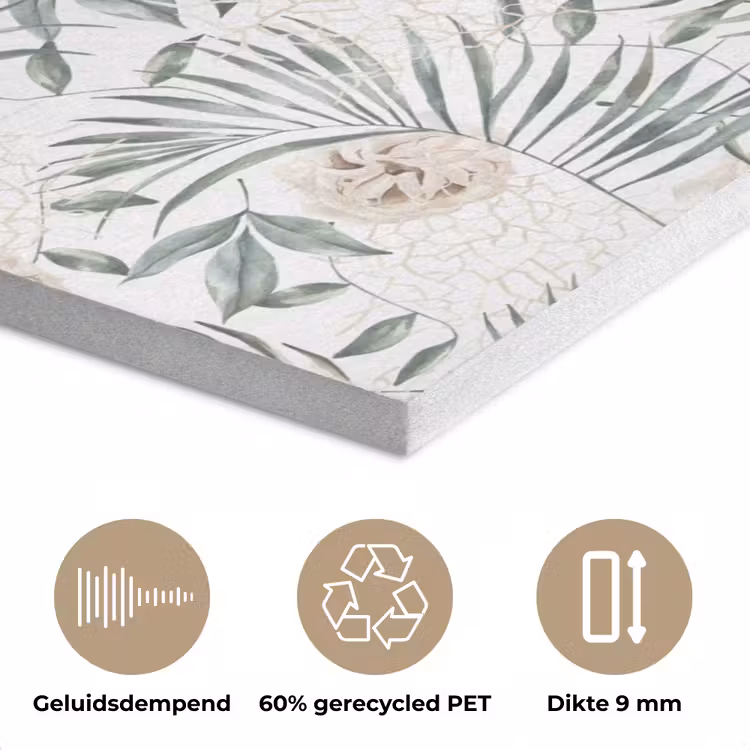 Boho - Jungle - Bloemen - Bladeren PET vilt klein -closeup_NL