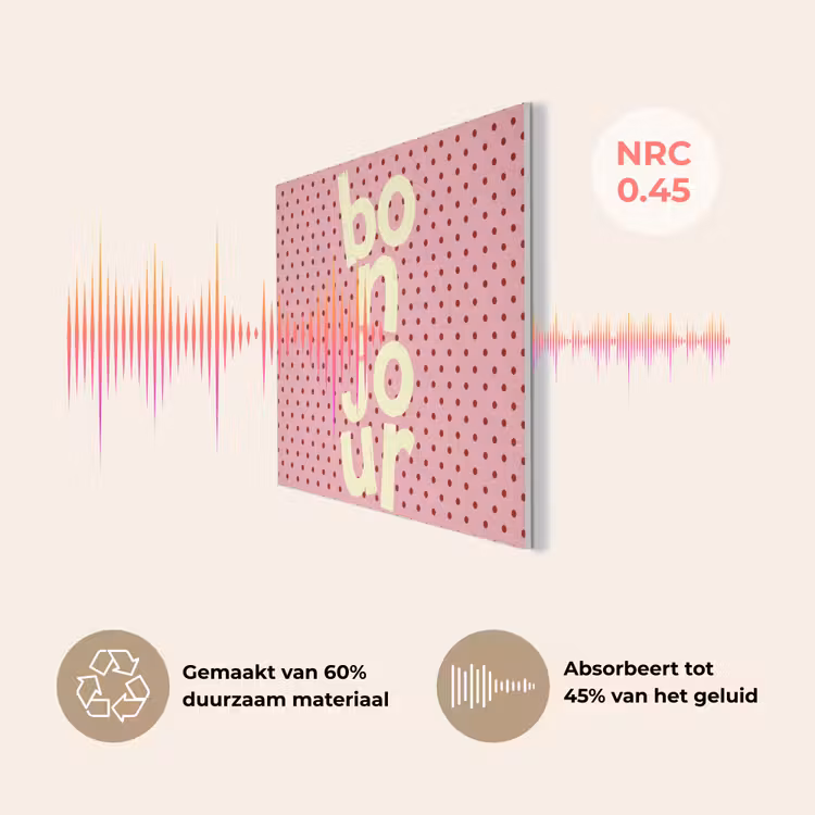 Bonjour - Stippen - Roze- Geel PET vilt klein -USP_NL