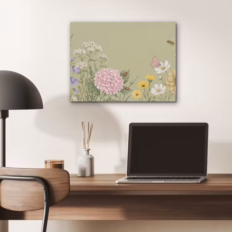 Botanisch - Bloemen - Kleurrijk PET vilt klein -sfeer5
