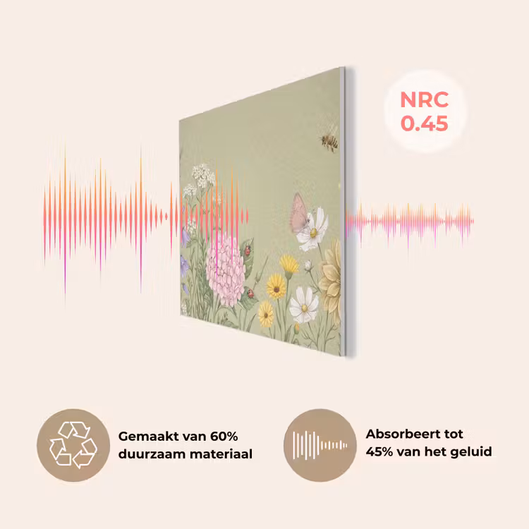 Botanisch - Bloemen - Kleurrijk PET vilt klein -USP_NL