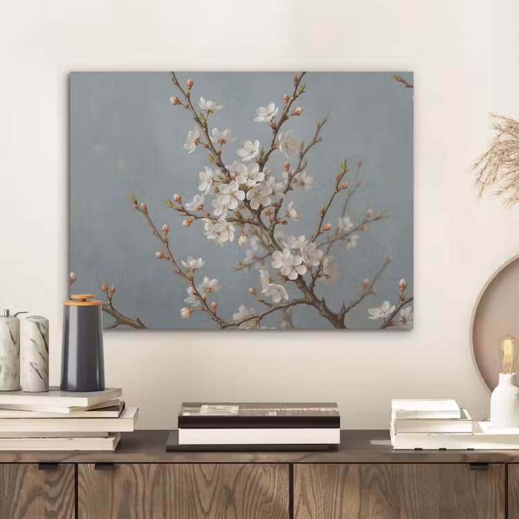 Botanisch - Stilleven - Blauw PET vilt klein -sfeer1