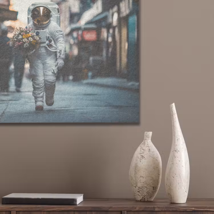 Boeket - Bloemen - Kleurrijk - Astronaut PET vilt klein -sfeer6_closeup