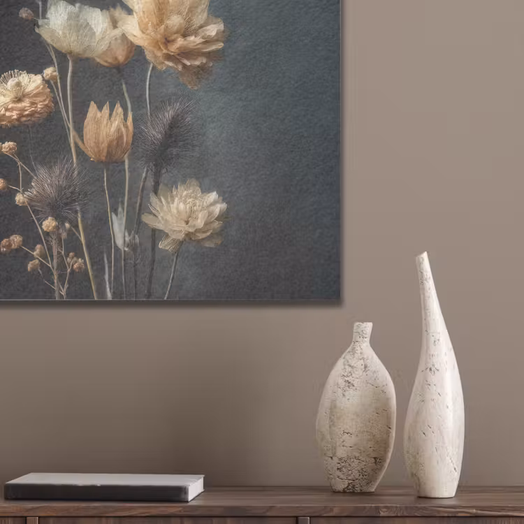 Boeket - Bloemen - Licht - Zwart PET vilt klein -sfeer6_closeup