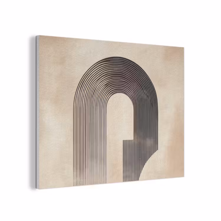 Boog -  Strepen - Minimalistisch - Zwart PET vilt klein -3d