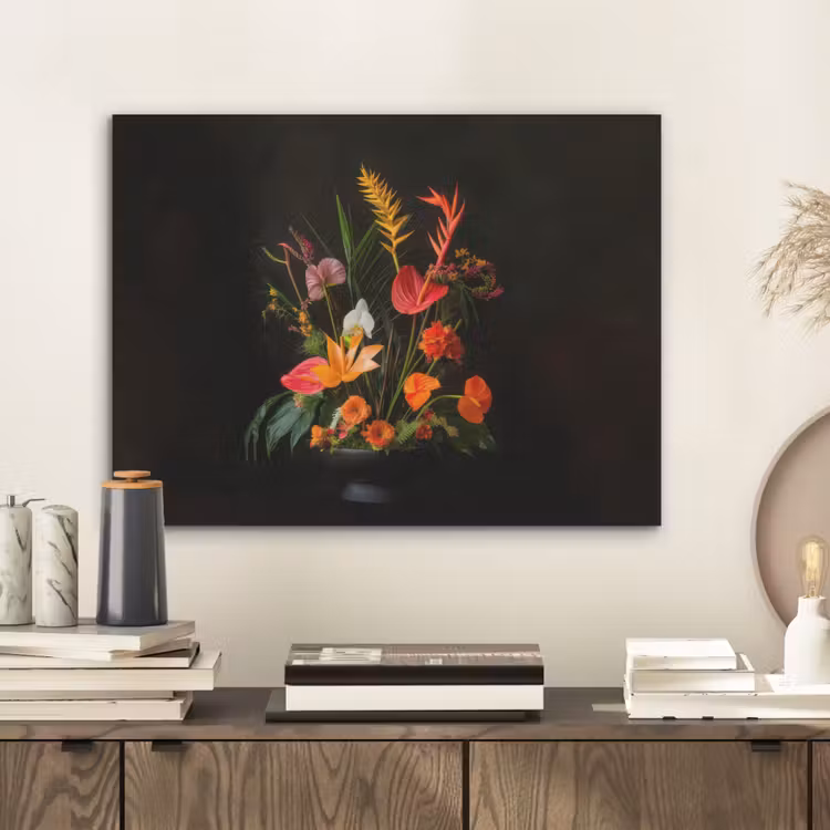 Schaal - Boeket - Bloemen PET vilt klein -sfeer1