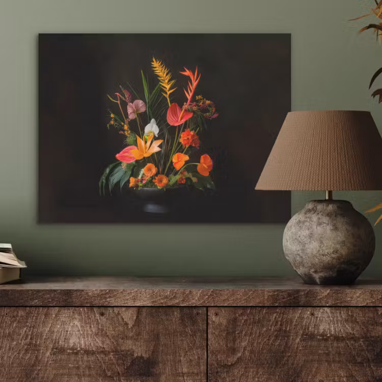 Schaal - Boeket - Bloemen PET vilt klein -sfeer2