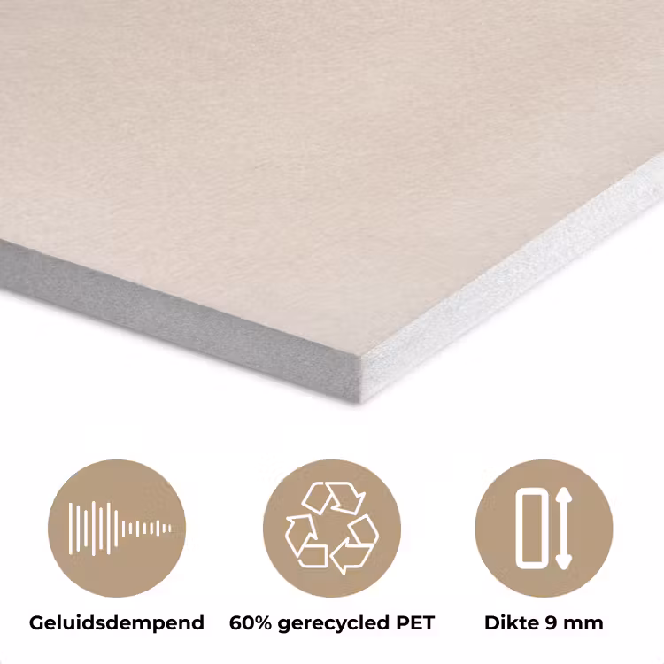 Tak - Bladeren - Minimalistisch - Beige PET vilt klein -closeup_NL
