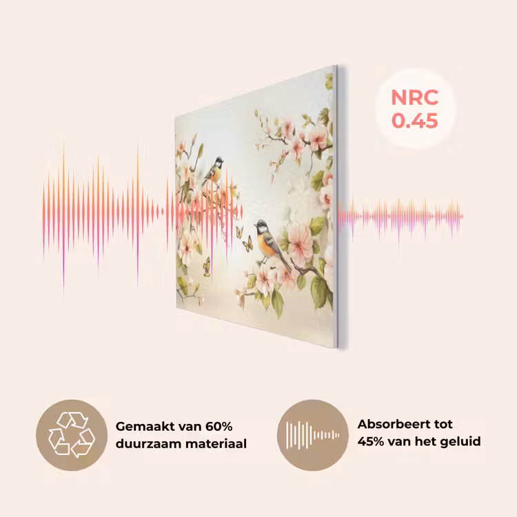 Takken - Bloemen - Vogeltjes - Roze PET vilt klein -USP_NL