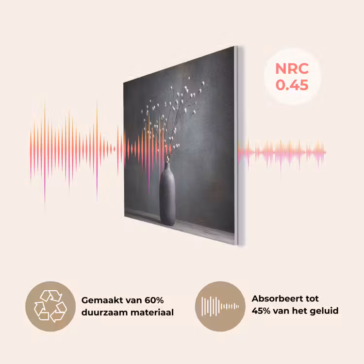 Takken - Vaas - Bolletjes - Wit PET vilt klein -USP_NL