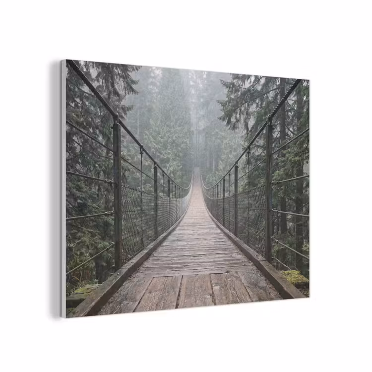 Brug - Bos - Mist - Natuur PET vilt klein -3d