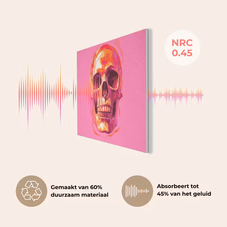 Felroze - Tanden - Schedel PET vilt klein -USP_NL