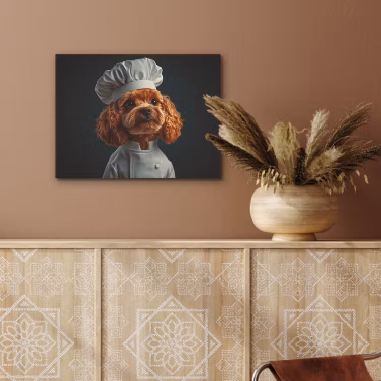 Bruin - Kok - Hondje PET vilt klein -sfeer4