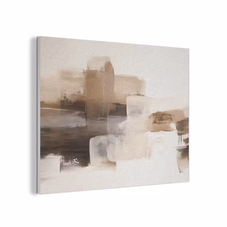 Penseelstreken - Abstract landschap - Rust PET vilt klein -3d