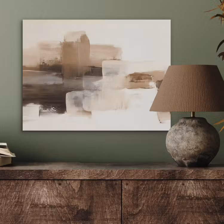 Penseelstreken - Abstract landschap - Rust PET vilt klein -sfeer2
