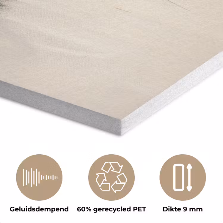 Penseelstreken - Ruw - Abstract - Beige PET vilt klein -closeup_NL