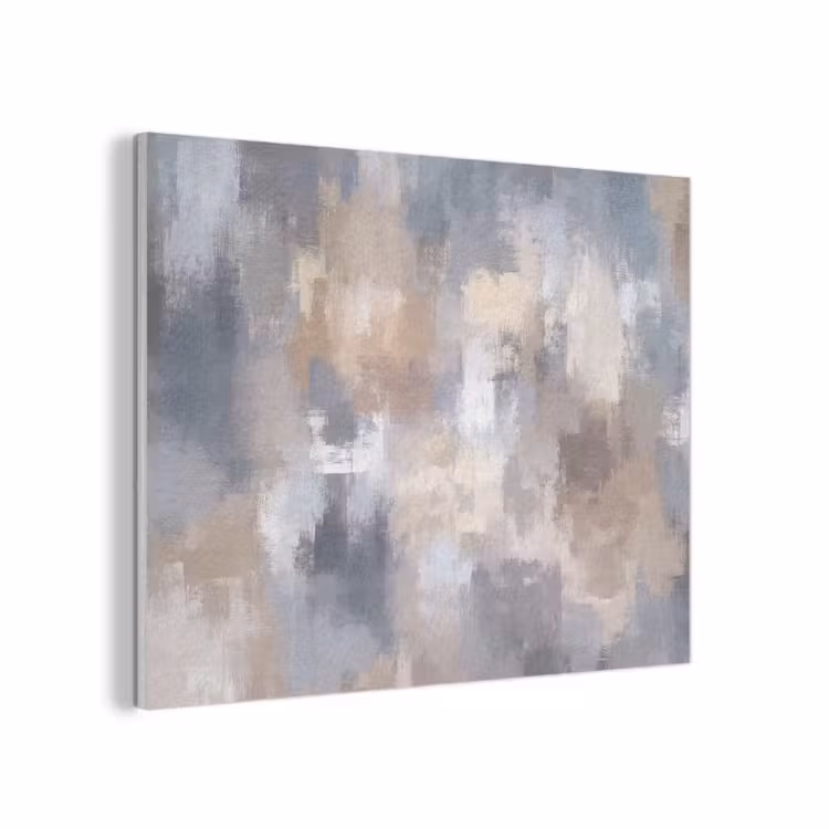 Penseelstreken - Schilderij - Beige PET vilt klein -3d
