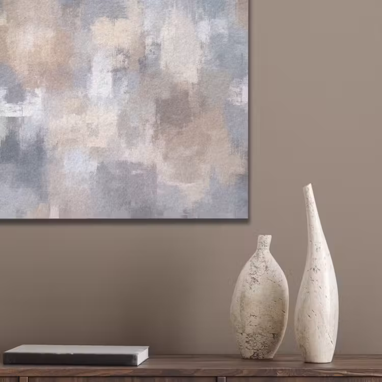 Penseelstreken - Schilderij - Beige PET vilt klein -sfeer6_closeup