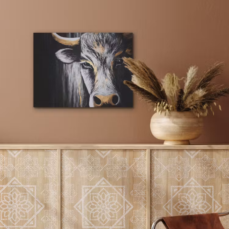 Stier - Hoorns - Snuit - Goud PET vilt klein -sfeer4