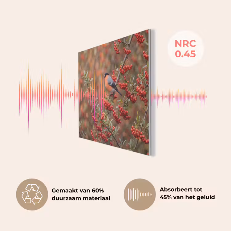 Goudvink - Bessen - Herfst - Natuur - Kleurrijk PET vilt klein -USP_NL