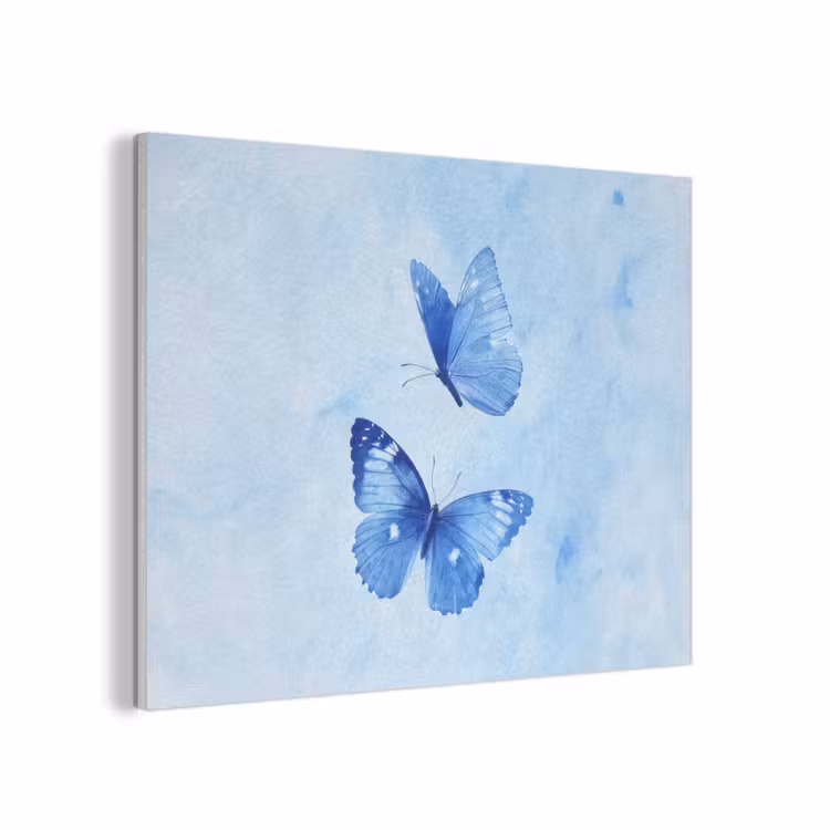 Vlinders - Sierlijk - Blauw PET vilt klein -3d