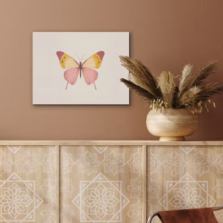 Vlinder - Illustratie - Roze PET vilt klein -sfeer4