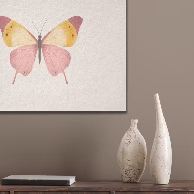 Vlinder - Illustratie - Roze PET vilt klein -sfeer6_closeup