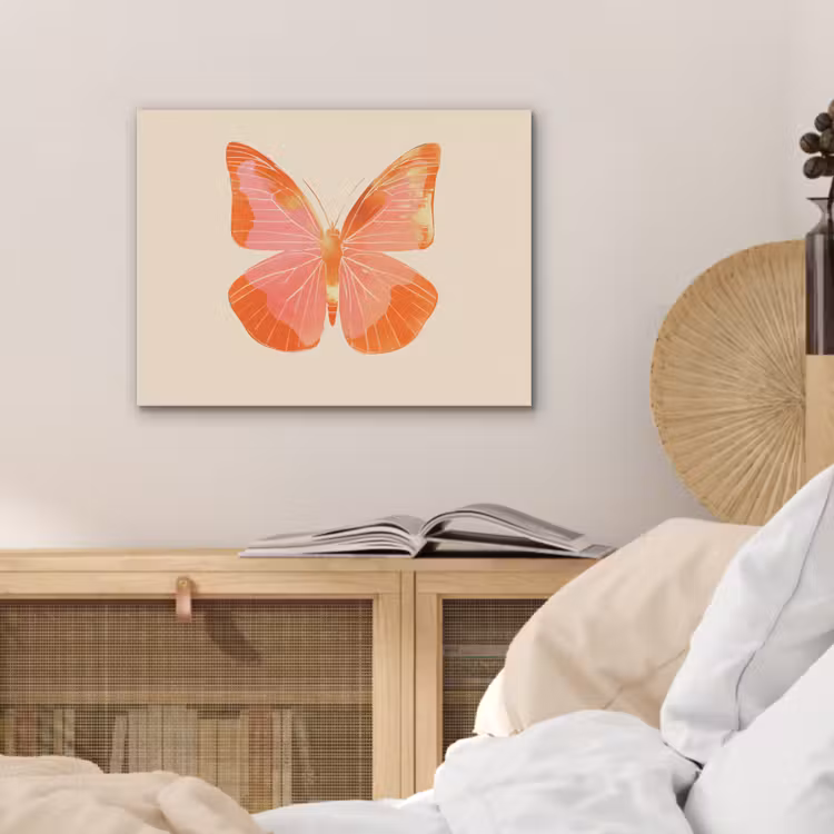 Vlinder - Minimalistisch - Roze PET vilt klein -sfeer3