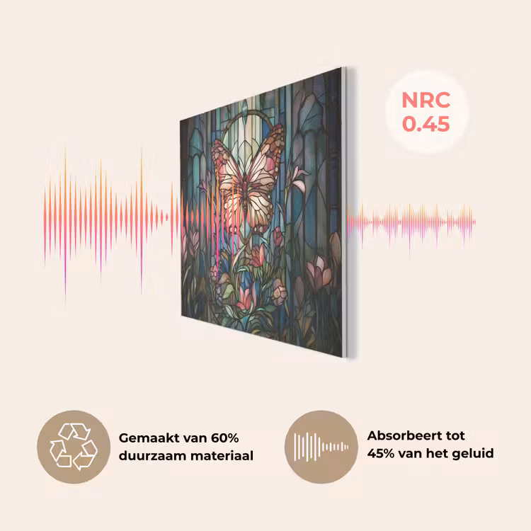 Vlinder - Roze - Bloemen - Bladeren PET vilt klein -USP_NL