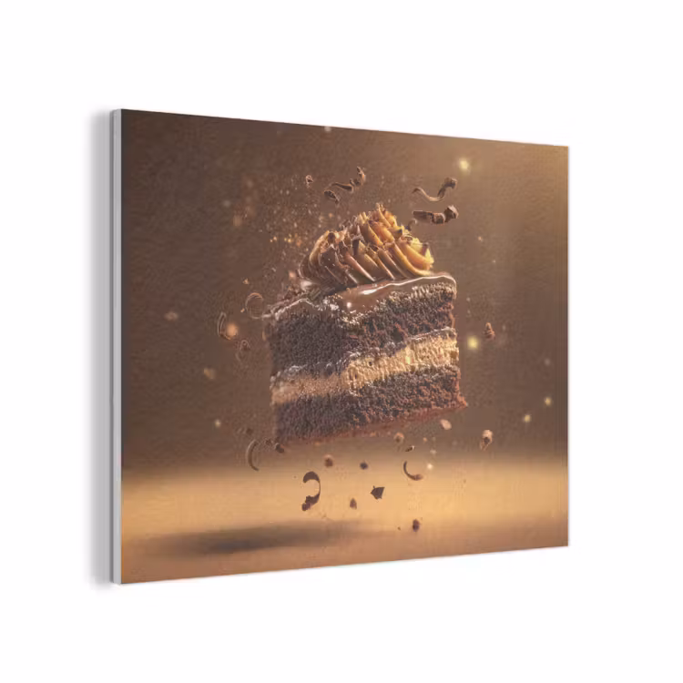 Taart - Chocolade - Eten - Brownie PET vilt klein -3d