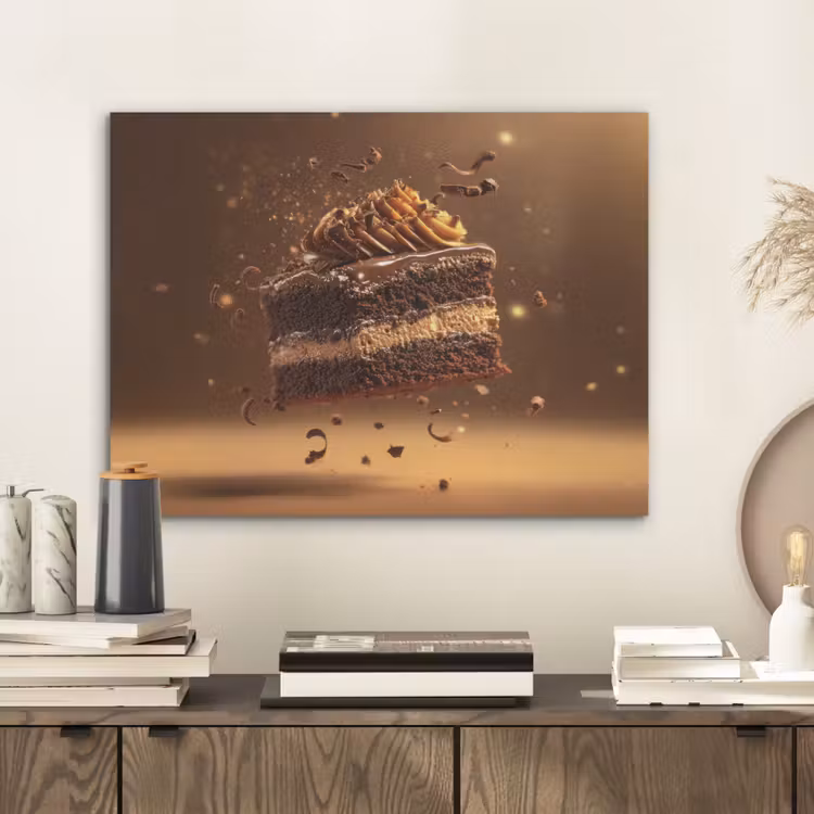 Taart - Chocolade - Eten - Brownie PET vilt klein -sfeer1