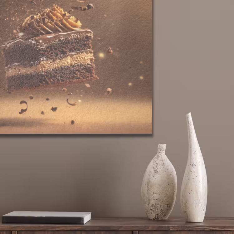 Taart - Chocolade - Eten - Brownie PET vilt klein -sfeer6_closeup