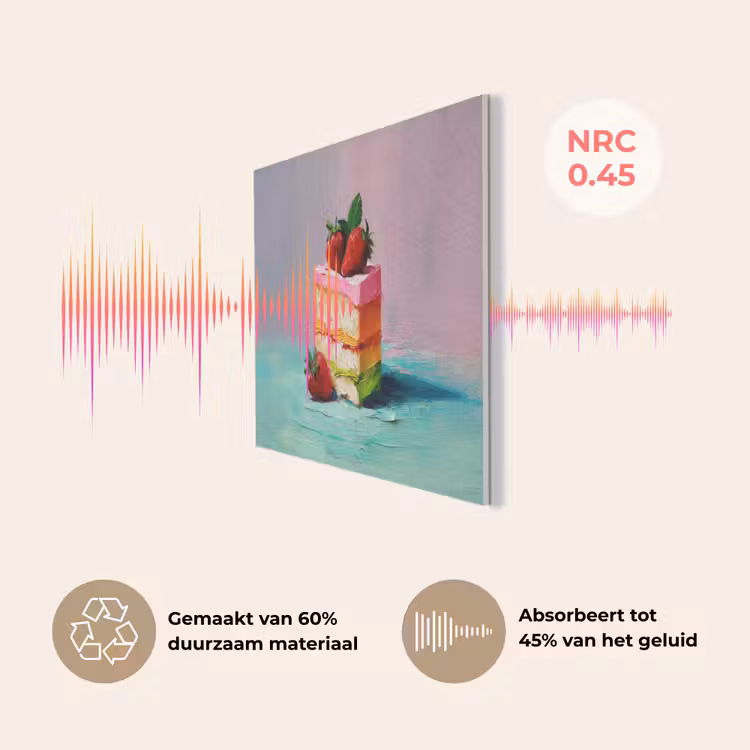 Taartje - Aardbeien - Glazuur - Kleurrijk PET vilt klein -USP_NL