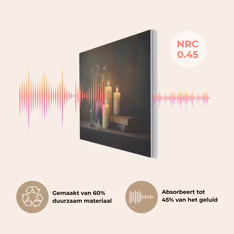 Kaarsen - Stilleven - Rustiek - Boeken PET vilt klein -USP_NL