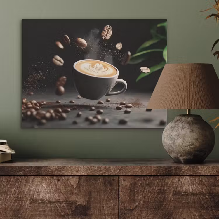 Cappuccino - Kop - Bonen - Bruin PET vilt klein -sfeer2