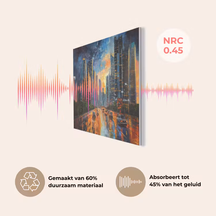Auto - Skyline - Zon - Blauw PET vilt klein -USP_NL