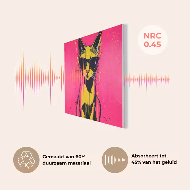 Kat - Art - Zonnebril - Roze PET vilt klein -USP_NL