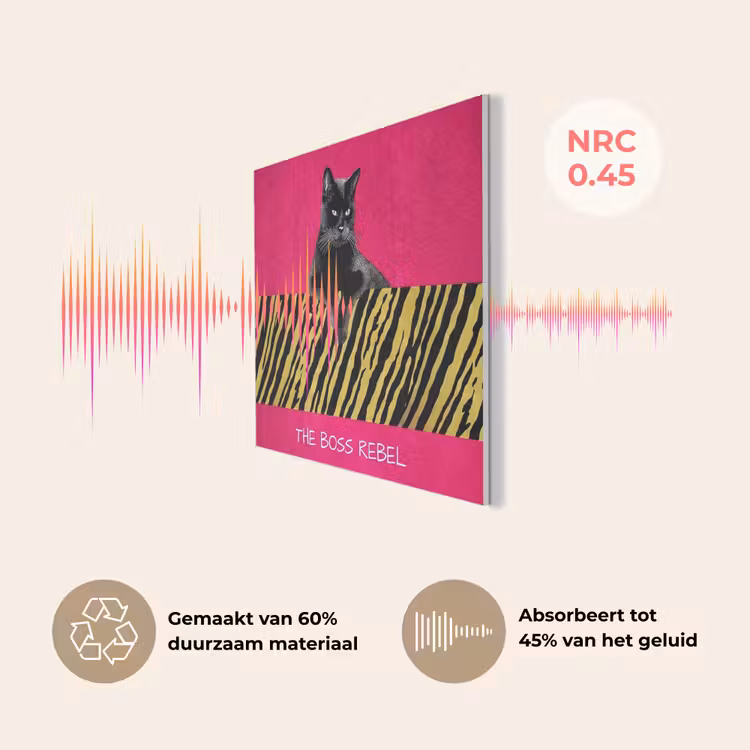 Kat - Baas - Roze - Tijgerprint PET vilt klein -USP_NL