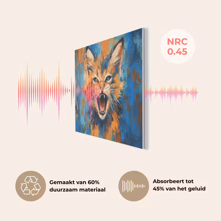 Kat - Kleurrijk - Oranje - Blauw PET vilt klein -USP_NL