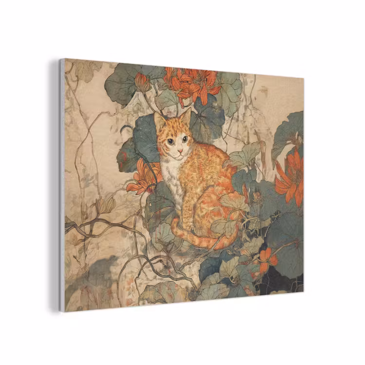 Kat - Sierlijk - Bloemen PET vilt klein -3d