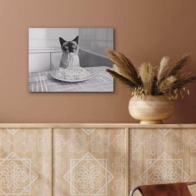 Kat - Siamees - Zwart Wit - Schattig - Dieren PET vilt klein -sfeer4
