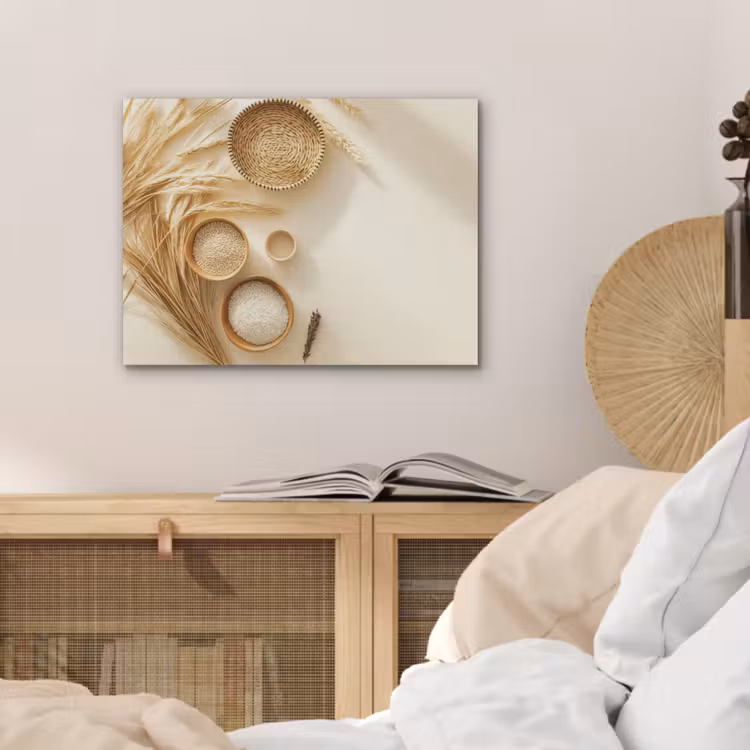 Granen - Hout - Kom - Beige PET vilt klein -sfeer3
