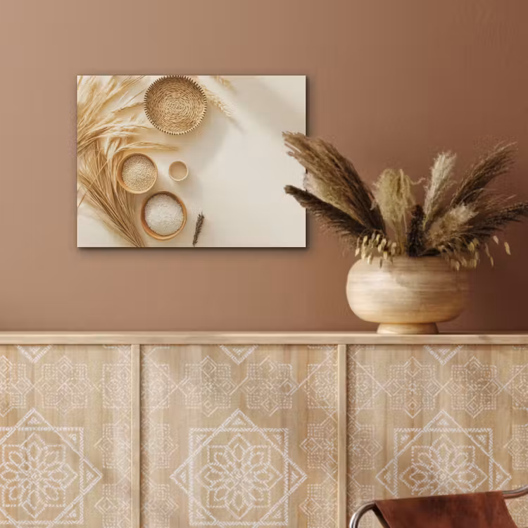 Granen - Hout - Kom - Beige PET vilt klein -sfeer4