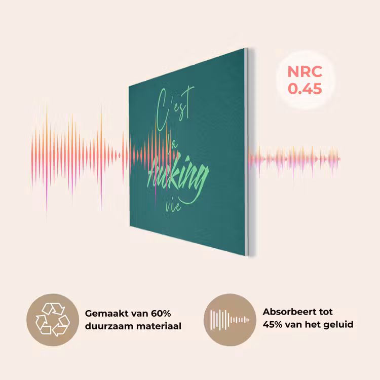 c'est la fucking vie - Groen - Handgeschreven PET vilt klein -USP_NL