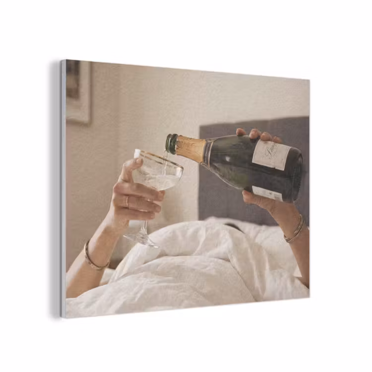 Champagne - Bed - Bubbels PET vilt klein -3d