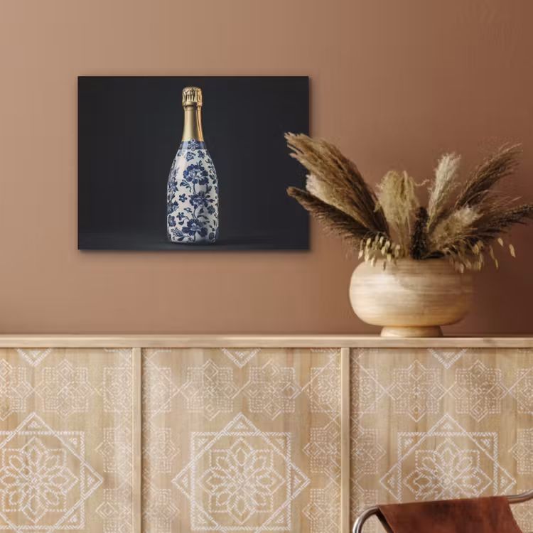 Champagne - Bloemen - Goud - Chique PET vilt klein -sfeer4