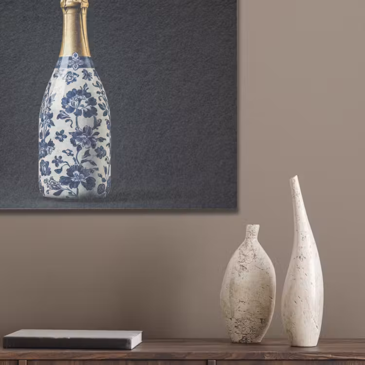 Champagne - Bloemen - Goud - Chique PET vilt klein -sfeer6_closeup