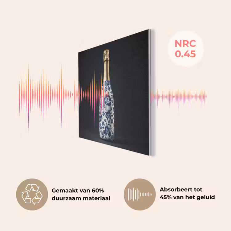Champagne - Bloemen - Goud - Chique PET vilt klein -USP_NL
